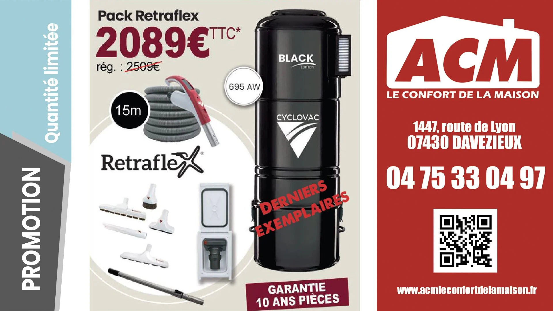 Promo ACM Aspirateur centraliser Cyclovac