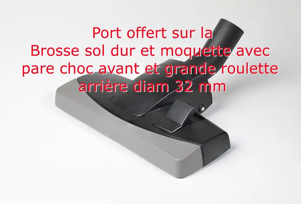 brosse sol dur pour moquette avec pare chox et grande roulette